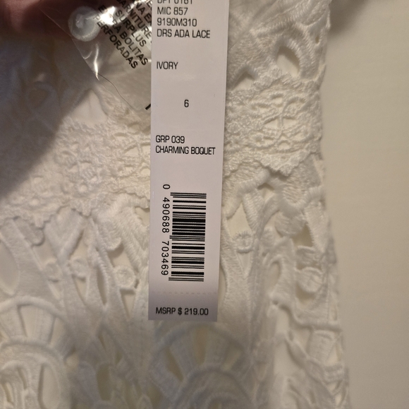 NWT Antonio Melani White Lace Dress - Picture 3 of 5